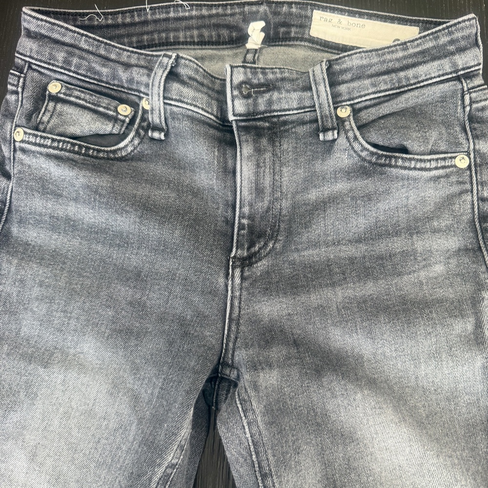 Rag & Bone Gray Acid Wash Skinny Jeans Women’s Designer Denim